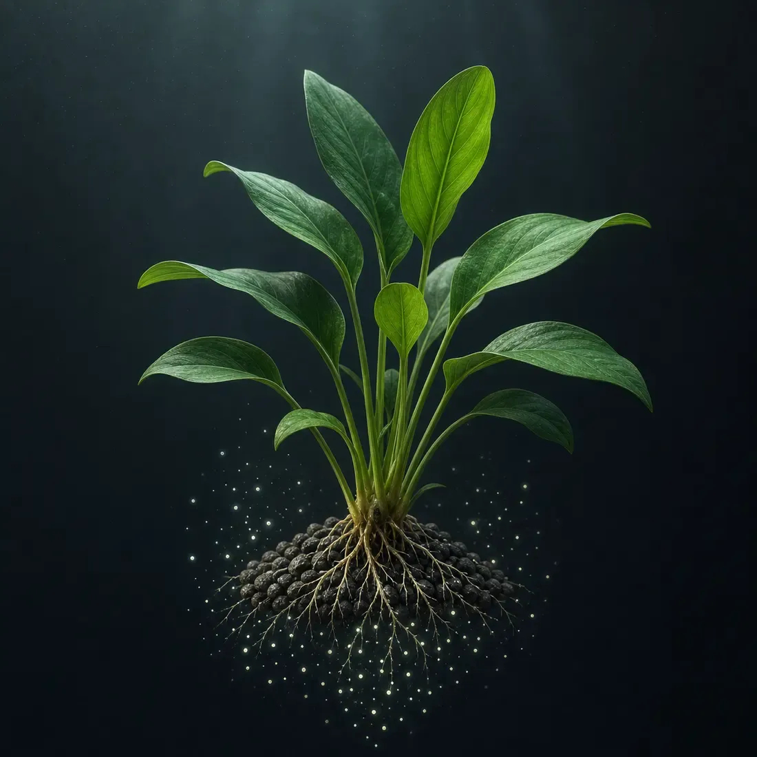 A healthy planted tank taking up nitrate — the stable end point of a completed cycle.