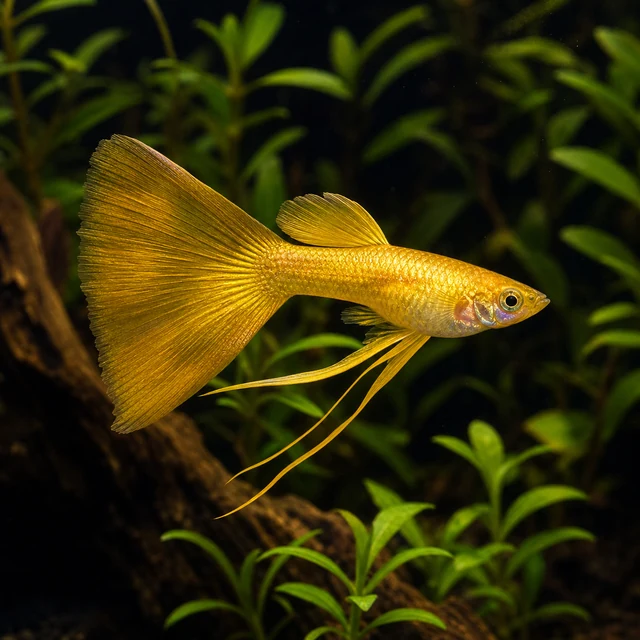 24K Gold Ribbon Guppy