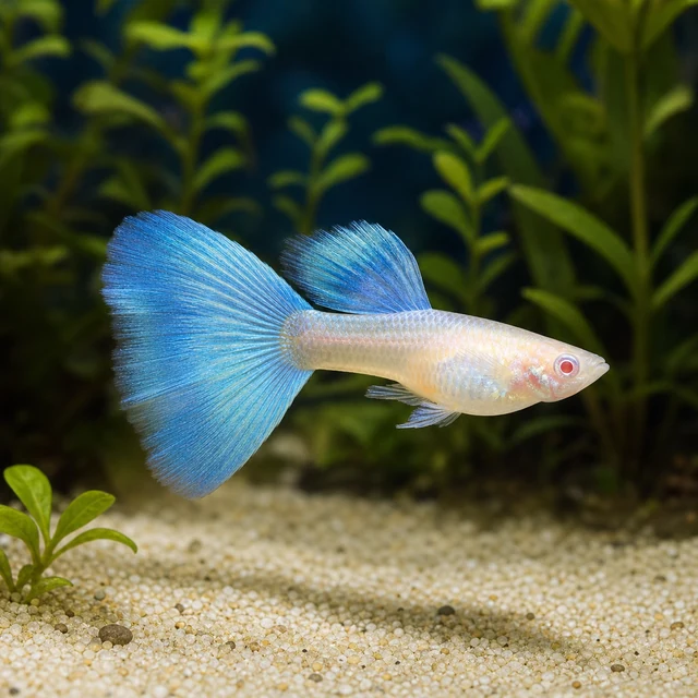 Albino Blue Topaz Guppy