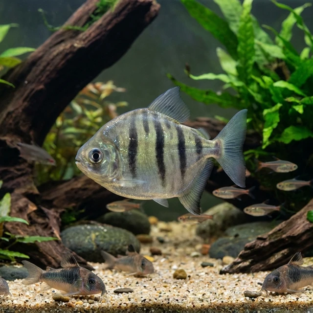 Black Barred Silver Dollar