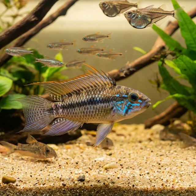 Blue Cheek Dwarf Cichlid