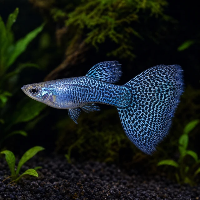 Blue Metal Snakeskin Guppy