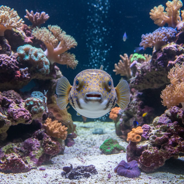 Blue Spotted Puffer