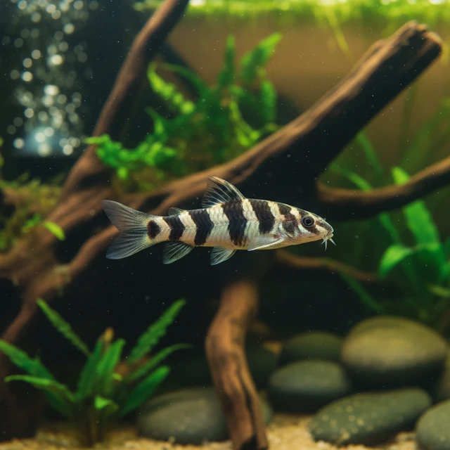 Hovering Zebra Loach