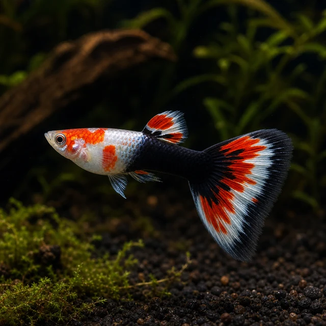 Koi Tuxedo Guppy