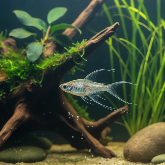 Long-finned Glass Tetra