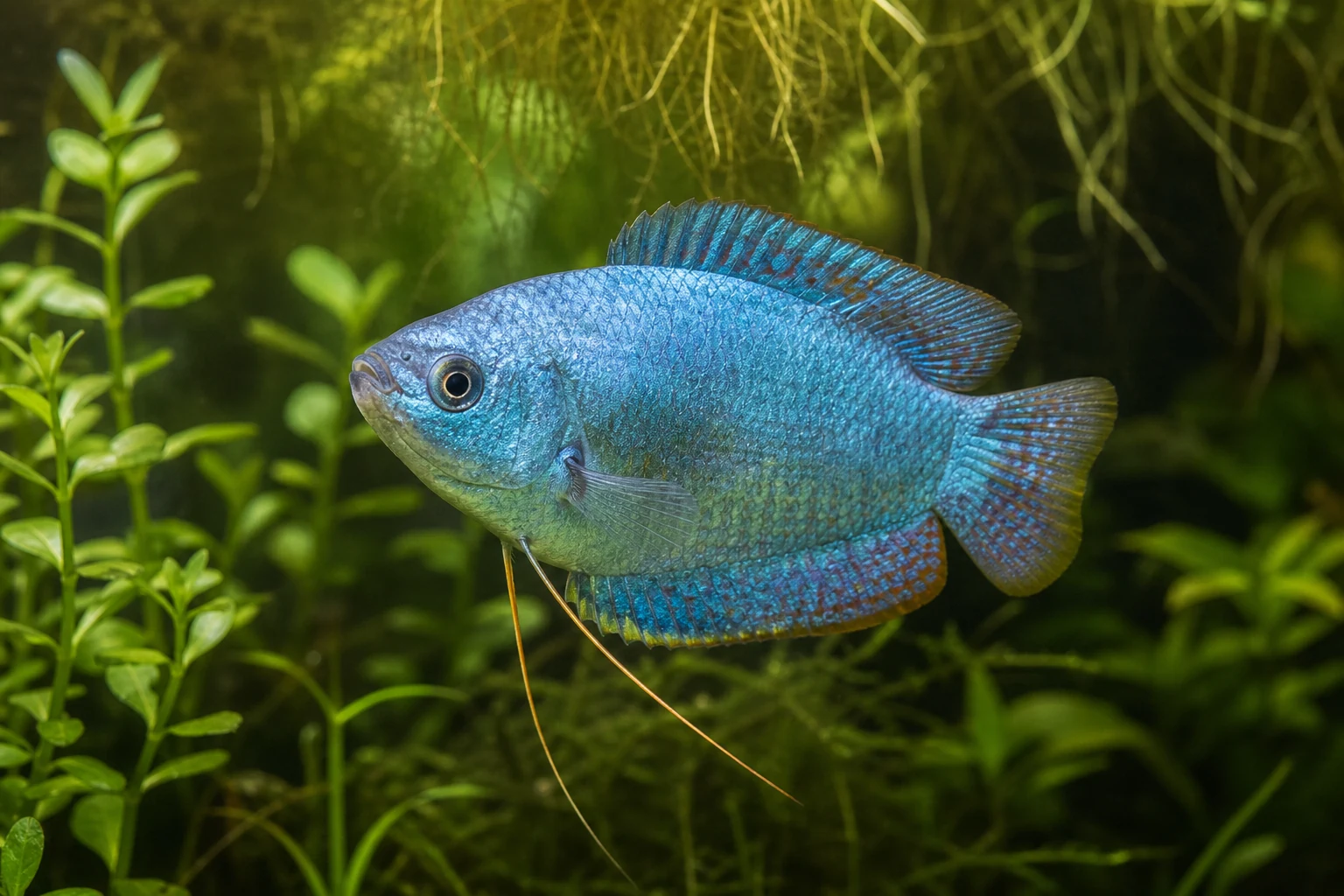 Powder Blue Dwarf Gourami