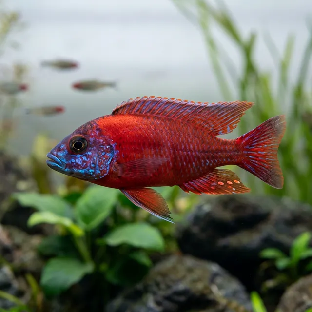 Ruby Red Peacock
